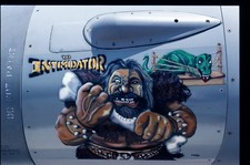 RM304 ORIGINAL K64 AIRCRAFT SLIDE: F-16C 85-1470 nose art ''The Intimidator'' 17