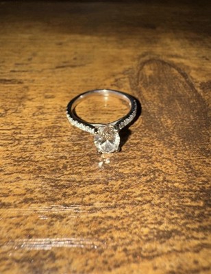 Helzberg Diamond 14k White Gold Ring 1/2 carat ring- brand new NW. Size 7
