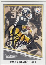 Rocky Bleier Pittsburgh Steelers 2017 Classics Signed Autograph Auto IP Card