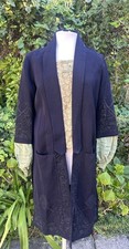 1920s Wool Coat with Silk  Lace Details