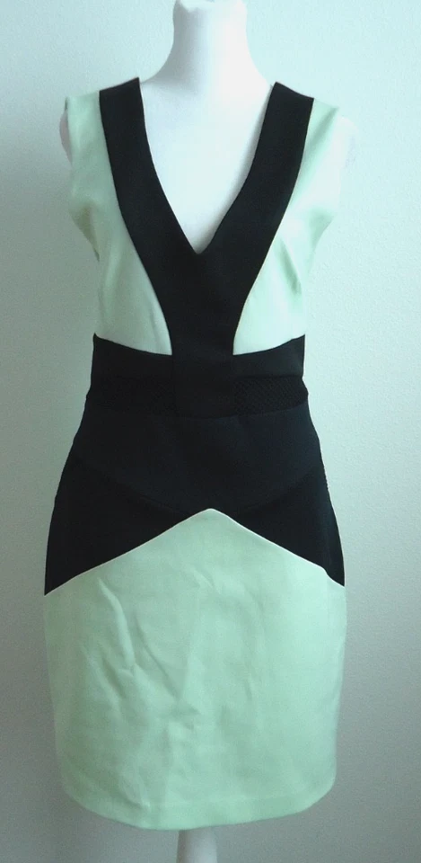 Vestido ceñido al cuerpo Kardashian Colección Turquesa Claro y Negro Talla Grande-XL Foto 2 de 4