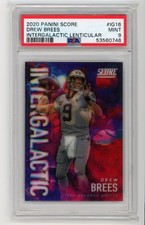 2020 Panini Score Drew Brees #IG16 Intergalactic Lenticular PSA 9 MINT (EG)