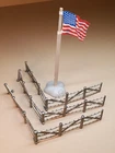 Vintage Marx Battleground #4751 - US Flag & 6 Straight Barbed Wire