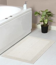 Home Weavers Luxury Collection 100 Cotton Bath Rug 21"x34" Ivory