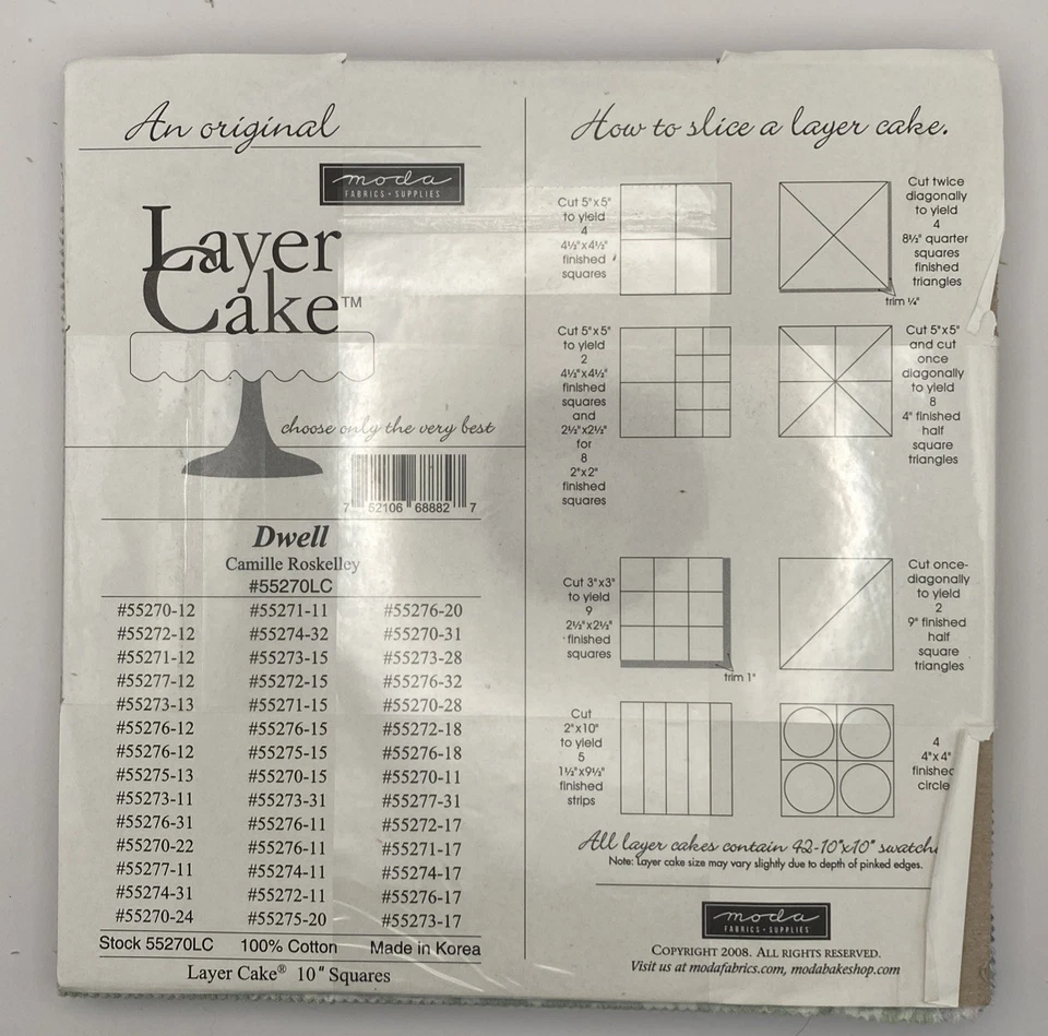 Moda Fabrics Dwell Layer Cake 10" x 10" NEW - Image 3 of 3