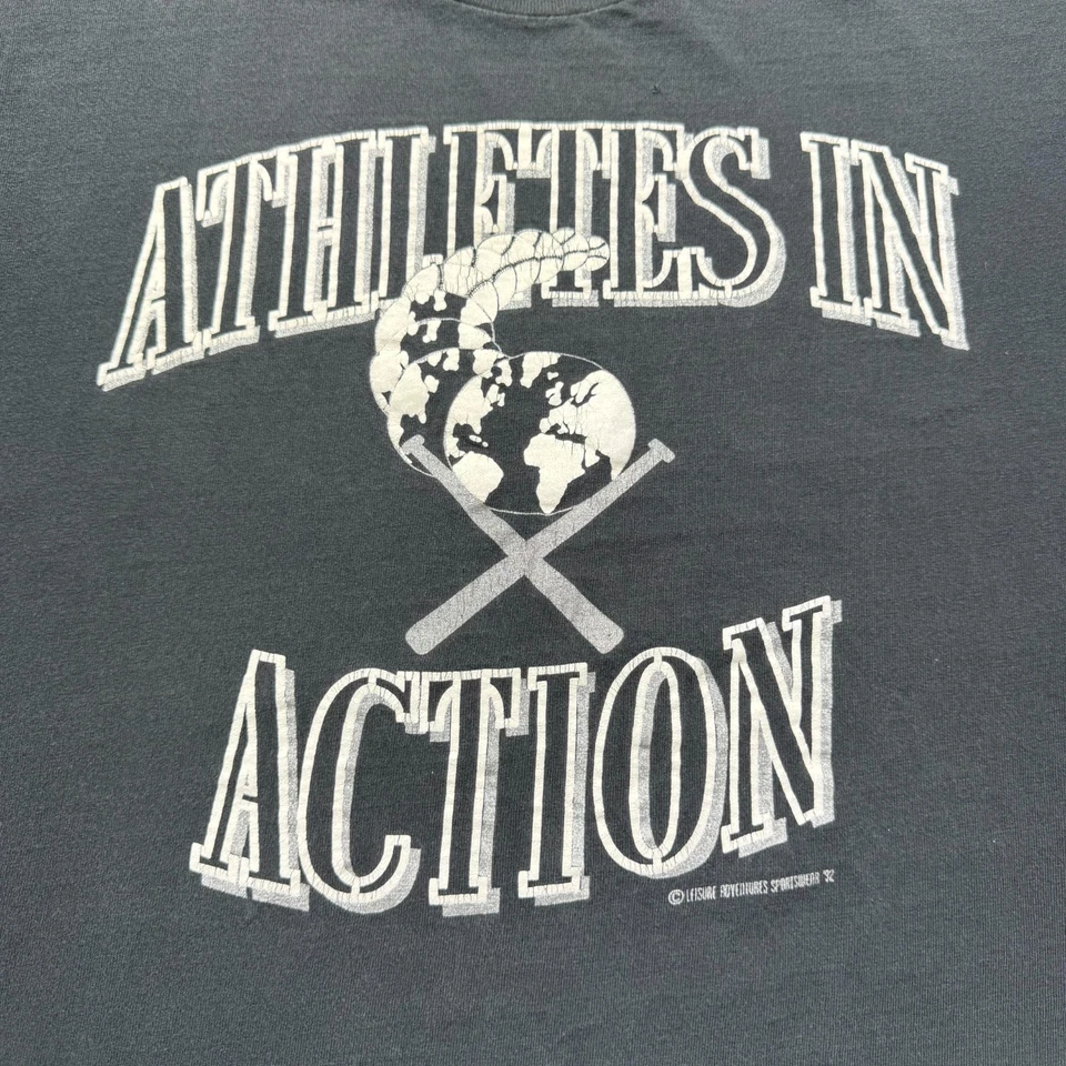 Camiseta De Colección Años 90 1992 Lee Atletas En Acción AIA Ministerio de Deportes Hecha en EE. UU. XL Foto 2 de 4