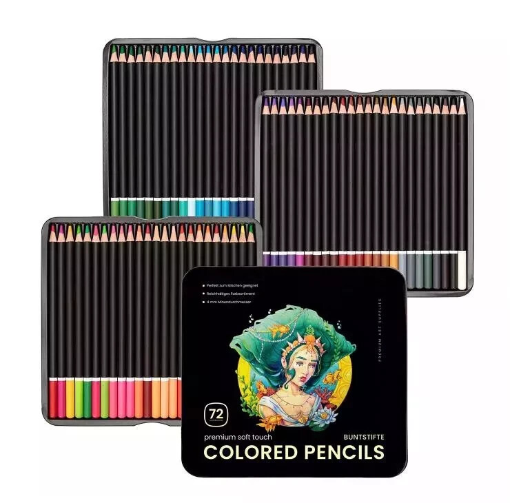 Premier Colored Pencils 72 Pack - Drawing Artist Kit Best Seller Free Shipping