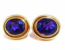 12.20 Natural Amethyst Clip Earrings 14Kt