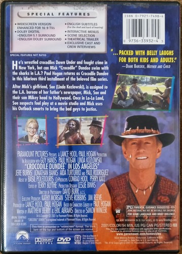 Crocodile Dundee in Los Angeles DVD Paul Hogan 2001 Comedy Adventure Widescreen - Imagen 3 de 3