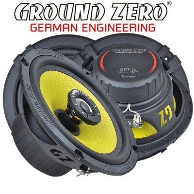 Ground Zero Titanium Line GZTF6.5X. 2-Wege koaxial Lautsprecher 165mm & Gitter