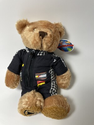 Plushland Race Car Pit Crew NASCAR Goodyear Teddy Bear Plush Stuffed Animal Toy