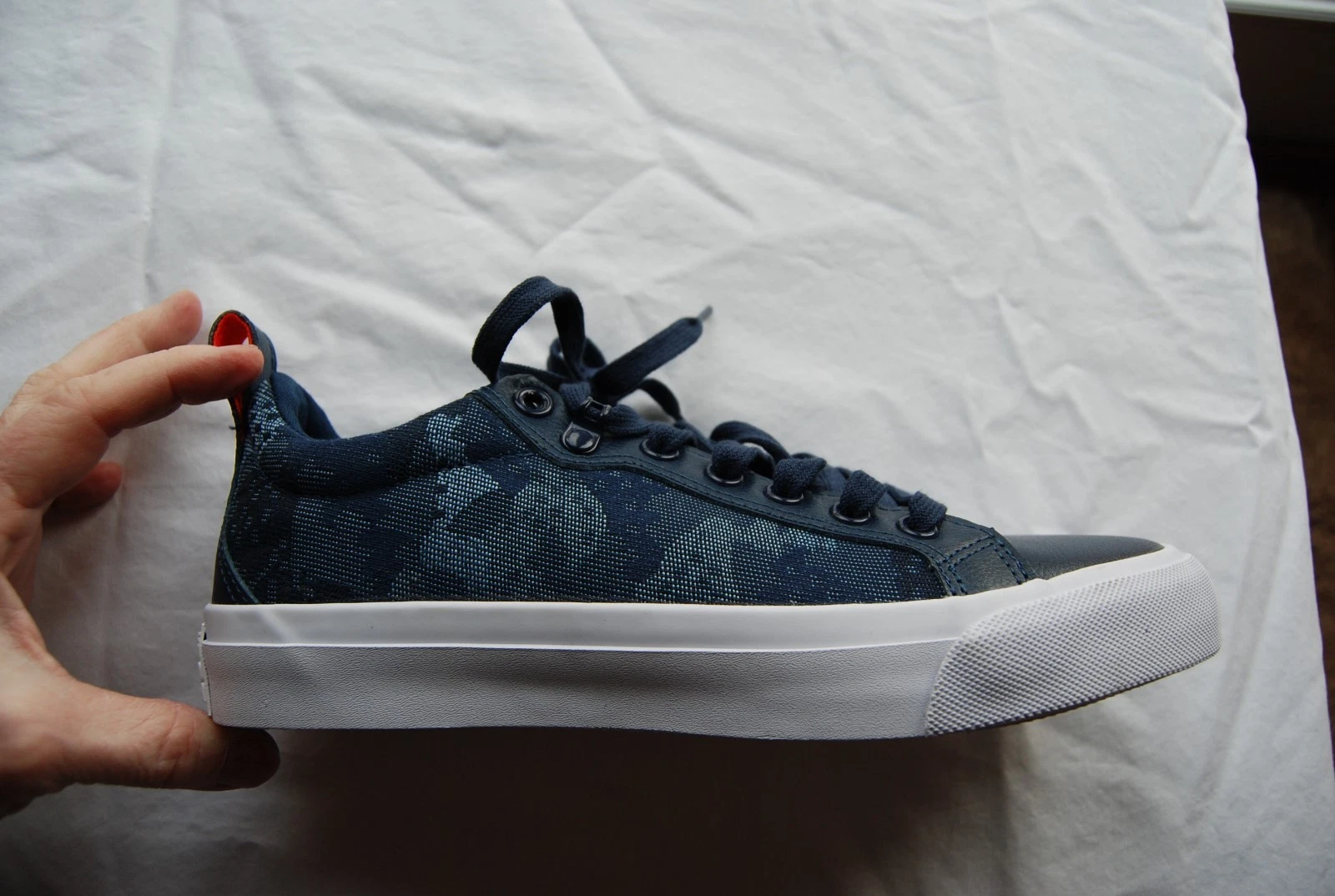 Nuove sneakers All Star unisex blu navy finta pelle e tessuto CONVERSE uomo 6 donna 7 5