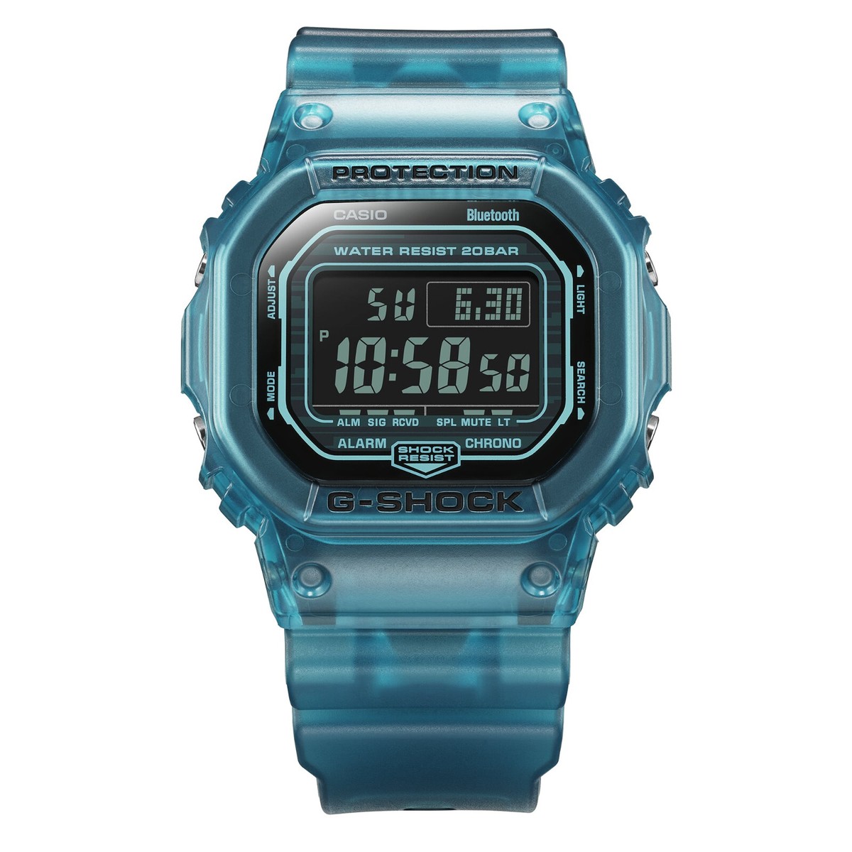 G-SHOCK DW-B5600Bluetoothターコイズブルー 1983年の発売以来、飽くなき強さを求めて進化を続けるタフネス