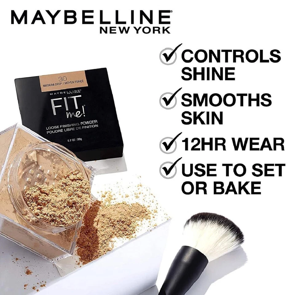 Maybelline Fit Me Loose Finishing Powder | Controls Shine |  25 Medium, 20g - Image 2 of 4