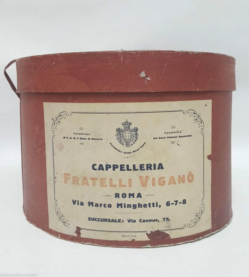 Étagère Frères Viganò Roma Ans 20 Boite Chapeau borsalino - Photo 2/4