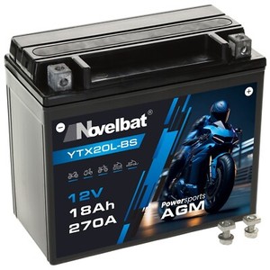 Honda Varadero TECNO-GEL Qualitäts Motorrad-Batterie YTX20-BS, 12V Gel-Batterie 18Ah Batterien Für Rasentraktoren