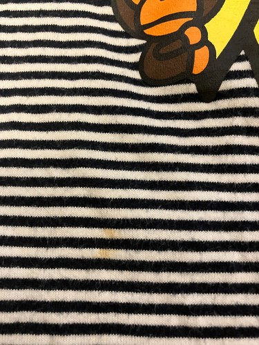 A Bathing Ape Bape kids Milo short sleeve T-shirt 100 approx. 3T striped pattern - Picture 9 of 24