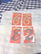4 5 inch metal house numbers 2 8 6 or 9 brass  ebony NOS