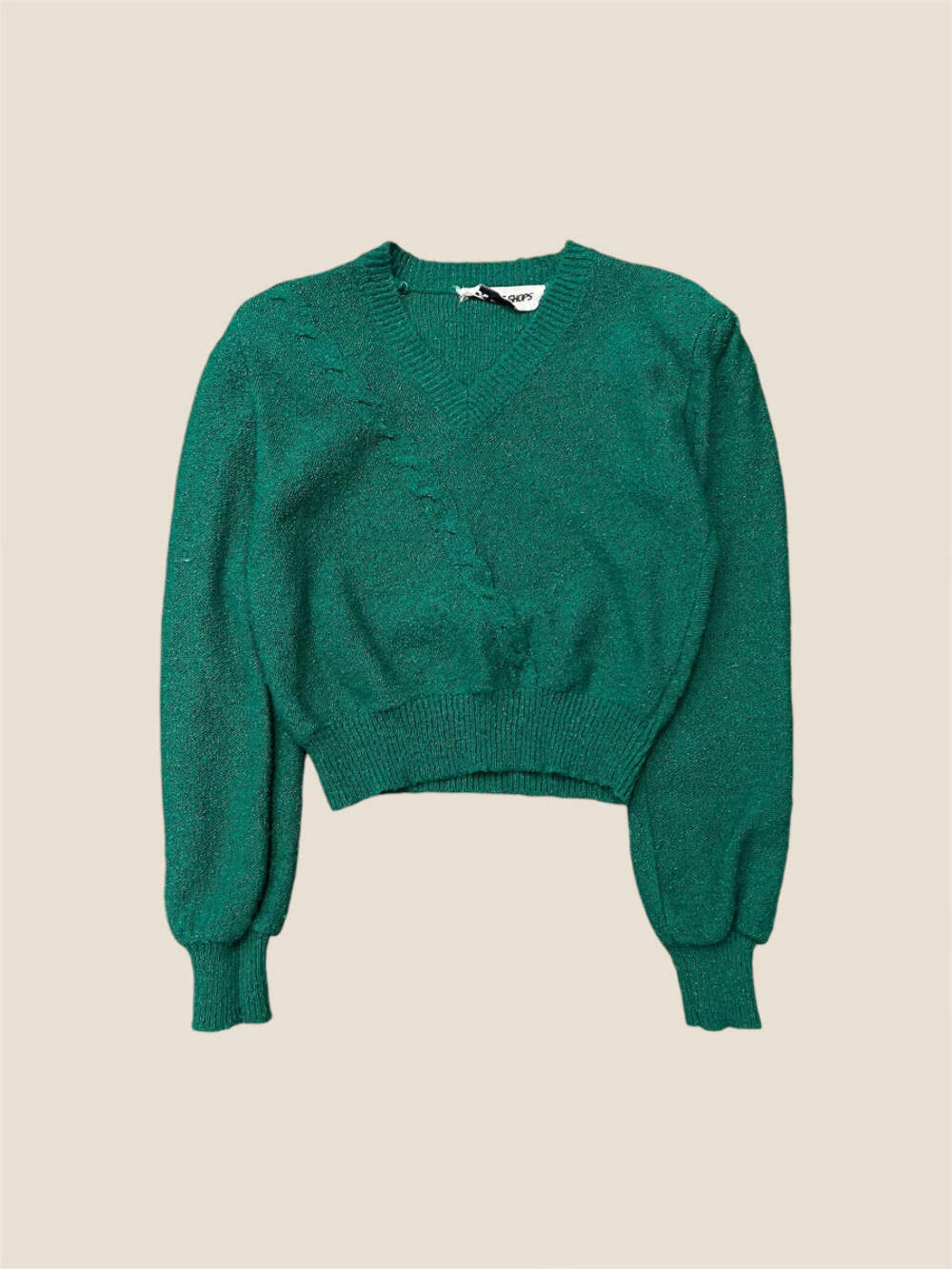 Vintage 1980s Retro Exit Shops Green Sweater - image 1