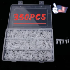 350Pcs Closed End Crimp Cap Copper Core Nylon Terminal 22-10 AWG Wire Connectors