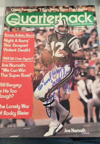 Joe Namath New York Jets Signed Pro Quarterback  Magazine NFL Inscribed