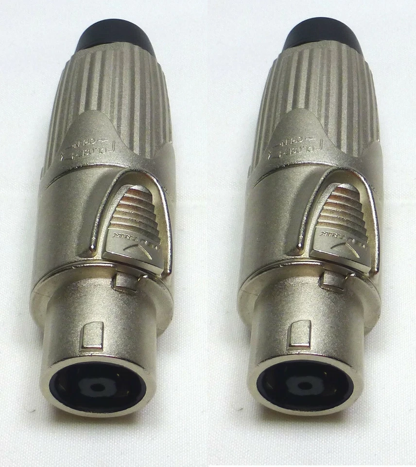 (2) Dois conectores de cabo resistentes originais NEUTRIK NLT8FXX fêmea 8 polos SpeakON - Imagem 4 de 4