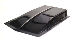 45" Long X 3.75" High Cowl Induction Fiberglass Hood Scoop - Fits Chevy, Dodge, Olds