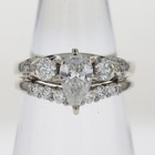 Rings 14k White Gold Size 6.25 1.61ctw Diamond Solitaire w/ Accents Wedding Set