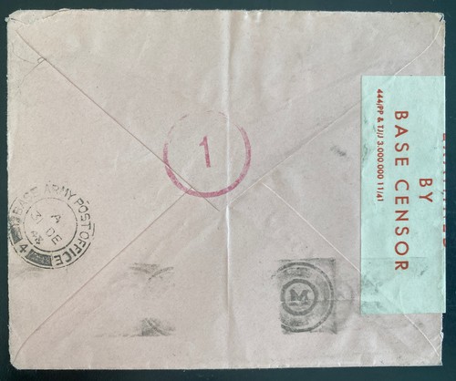 1943 India Polish Forces In British Army OAS Censored Cover To Cairo Egypt - Picture 2 of 2