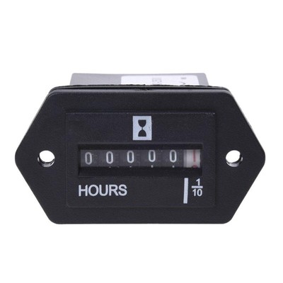 AC100-250V 6-digit Display Electromechanical Engine Hour Meter Counter Hourmeter