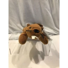 Ty beanie baby, Bucky the beaver, 1995 bean bag plush toy, PVC pellets