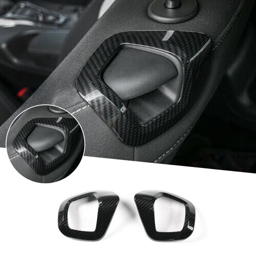 Cubierta de manija de respaldo de asiento de fibra de carbono 2 piezas para Chevrolet Camaro 2017-2021 - Imagen 11 de 12