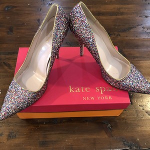 rainbow glitter pumps