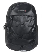 Swiss Tech Unisex Bungee 20 Liter Backpack Black, Ripstop Laptop 14 Pockets! NEW