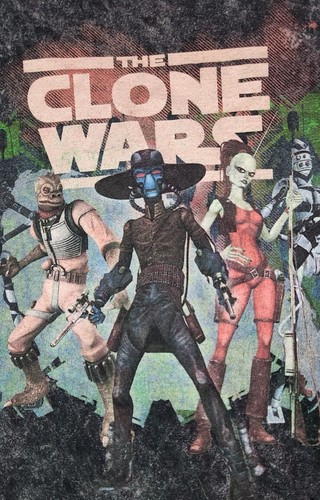 Star Wars The Clone Wars Bounty Hunter T-shirt Men Sz Med Black Acid Wash - Bild 2 von 5