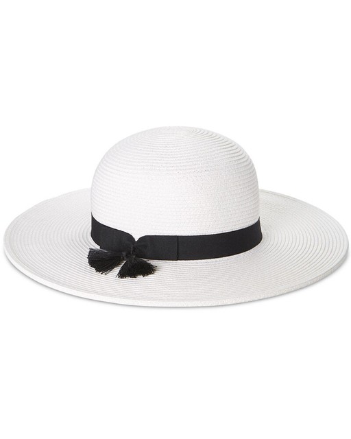 black and white floppy hat