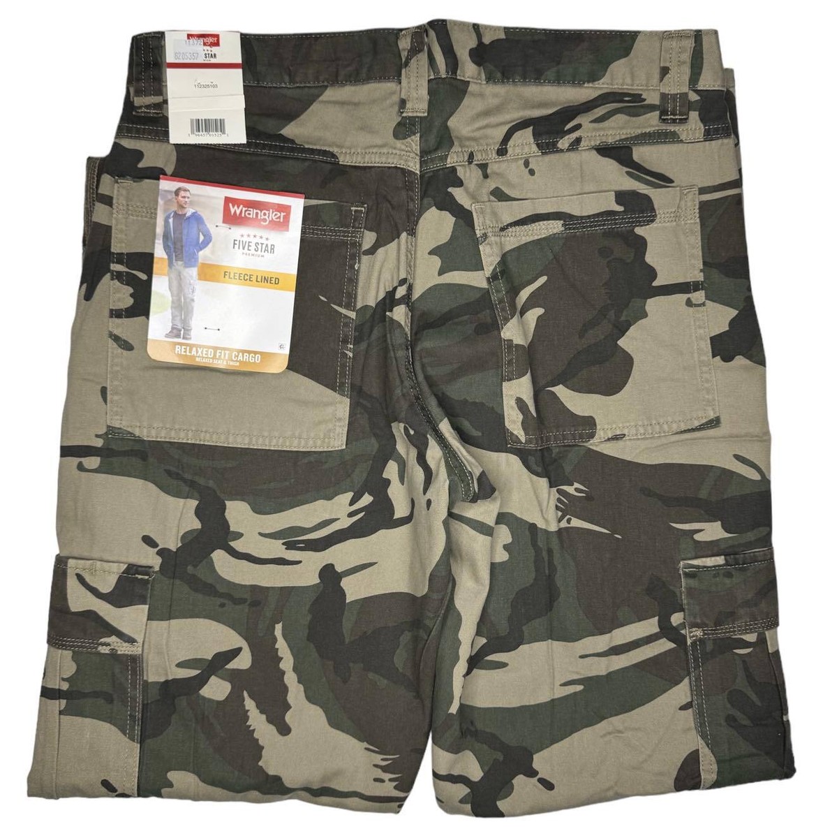 Camouflage Walmart Wrangler Fleece Lined Cargo Pants Men's