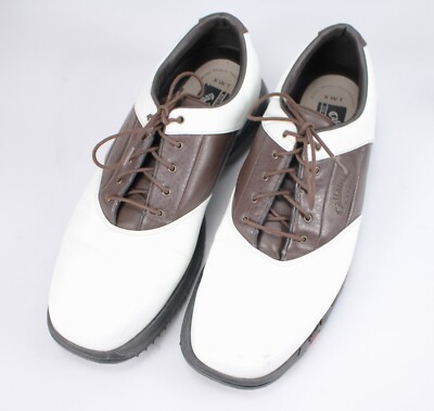 Callaway Men's 07XTT Grand Slam White/Dark Brown Golf Shoes Size