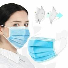 Disposable Non-Medical 3-Ply Face Masks  50 Pack