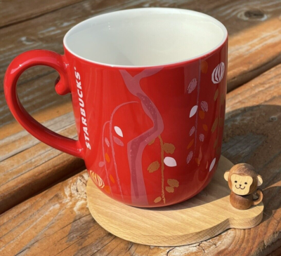 Starbucks 2015 Red Mug 12oz Commemorative Year of Monkey CHINA 2016 | eBay