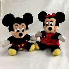 Vintage Disneyland Disney World Mickey and Minnie Mouse Plush Toys