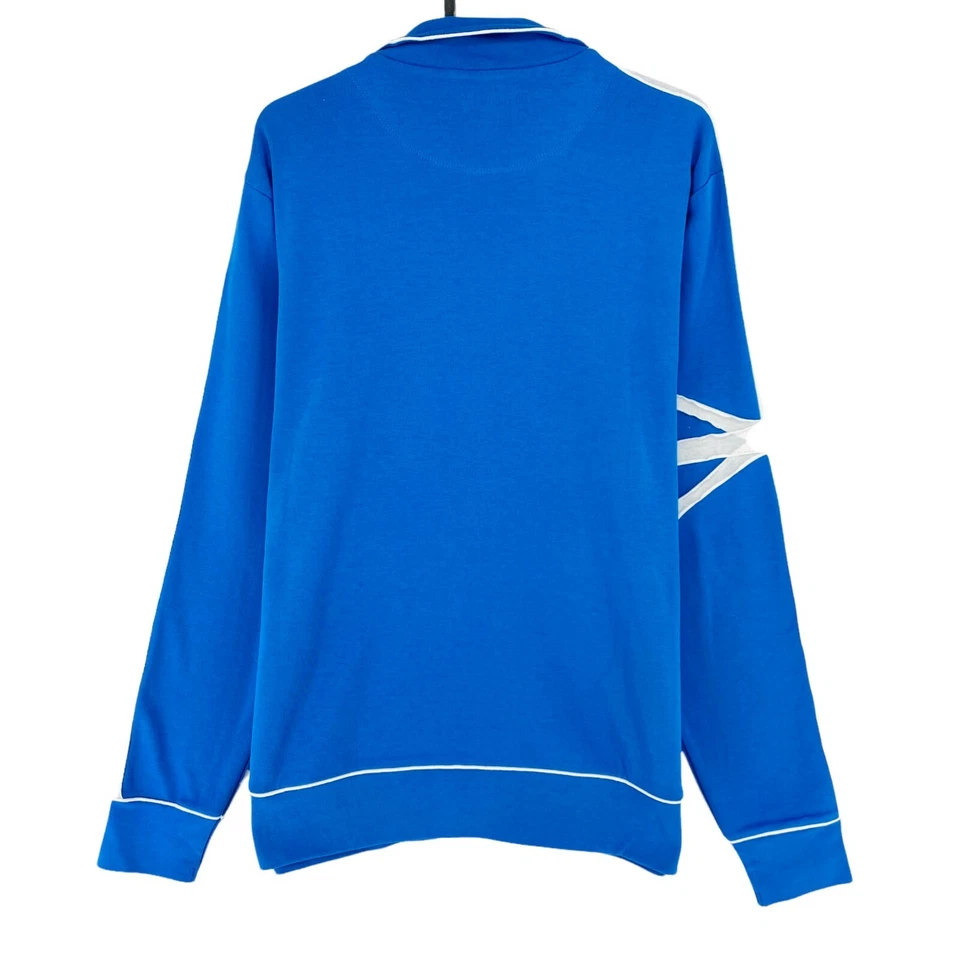 FRENCH CONNECTION Maglione Blu Con Zip Completa Taglia M L XL - Immagine 3 di 4