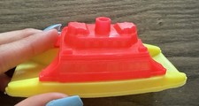 Vintage Plastic Bathtub Floating Toy Boat, Made In The USA Car Ferry