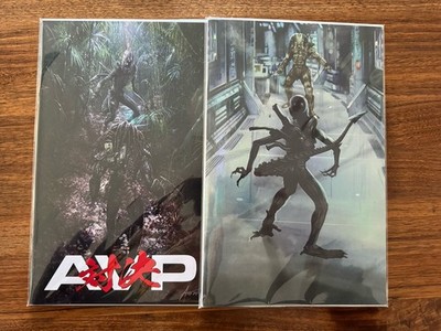 AVP (Virgin Foil) Sigourney Weaver LTD 100 + AVP Arnold AKIRA COVER LTD 100.