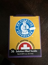 Dr. Piercing Aftercare Swabs Piercing Bump Saline Solution For Cleansing Nose, A
