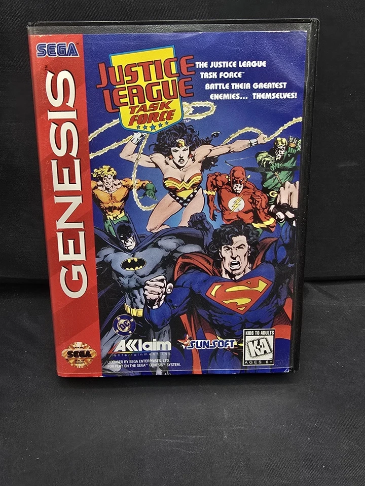 DC Justice League Task Force (Sega Genesis) Complete CIB Tested - Image 2 of 4
