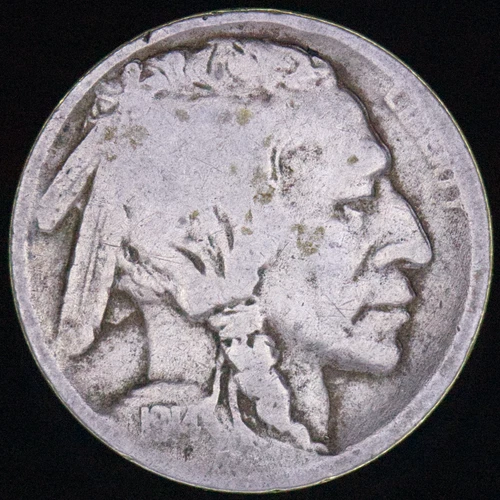 1914-S Buffalo Nickel Indian Head San Francisco Good 5C Copper