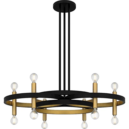 Quoizel Winsland 12Light Chandelier, Matte Black/ - WID5030MBK - Picture 1 of 1