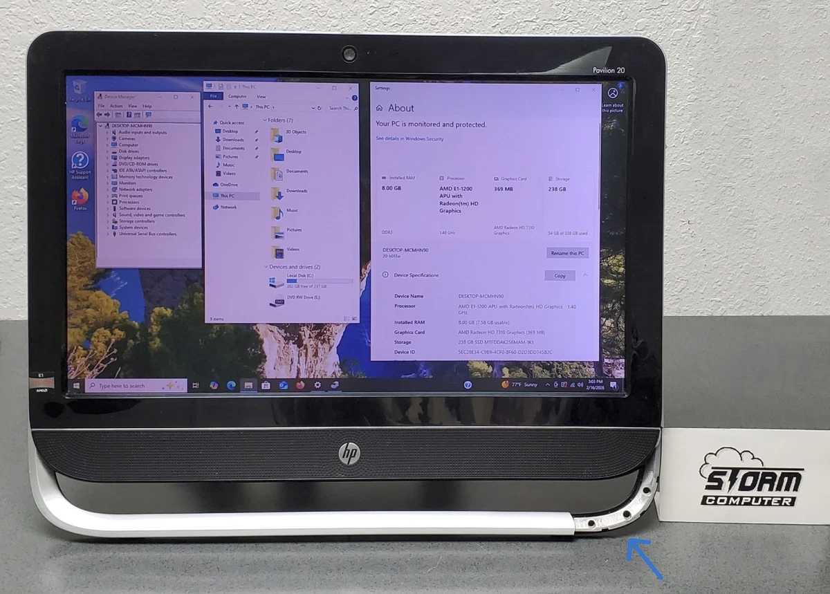 Hp Pavilion 20 All In One for sale - eBay