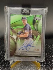 2025 Topps Chrome Black - Autographs Paul Skenes #CBA-PS Green Refractor 84/99